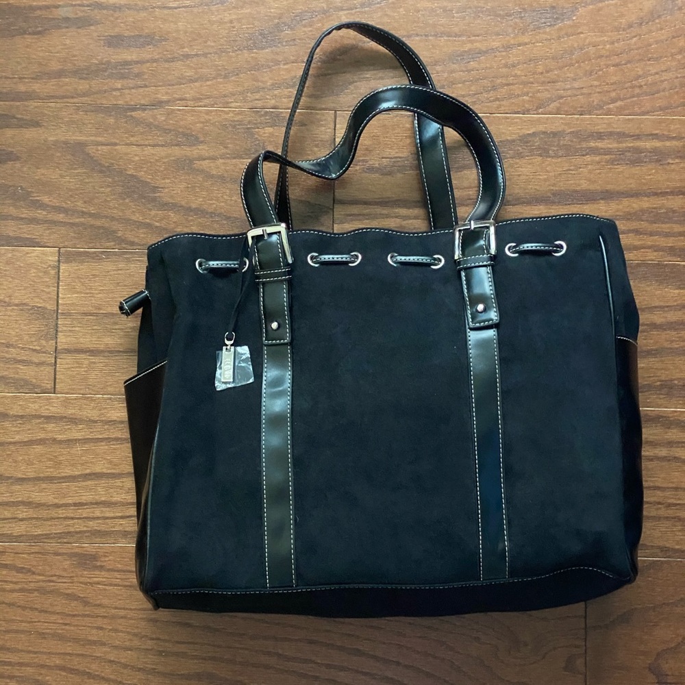 RLR Ralph Lauren Ralph Black Suede Tote Bag
